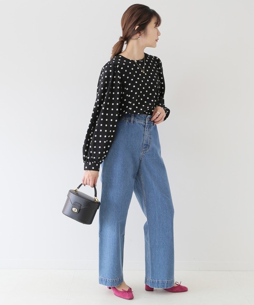 SLOBE IENA（スローブイエナ）の「ボリュームスリーブブラウス【手洗い可能】◆（シャツ/ブラウス・レディース・ブラック系その他/チャコールグレー・FREE）」の3枚目の写真