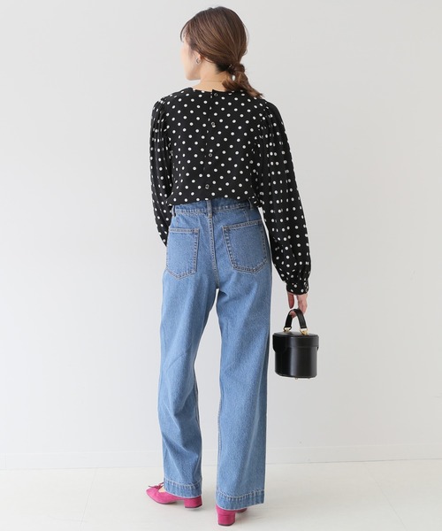 SLOBE IENA（スローブイエナ）の「ボリュームスリーブブラウス【手洗い可能】◆（シャツ/ブラウス・レディース・ブラック系その他/チャコールグレー・FREE）」の17枚目の写真