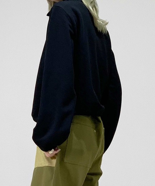 MAISON SCOTCH(メゾンスコッチ)の「ハイネックスウェット【163755】(スウェット・レディース・ブラック・X-SMALL/SMALL)」の2枚目の写真