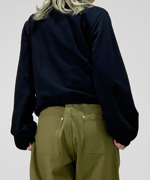 MAISON SCOTCH(メゾンスコッチ)の「ハイネックスウェット【163755】(スウェット・レディース・ブラック・X-SMALL/SMALL)」の3枚目の写真