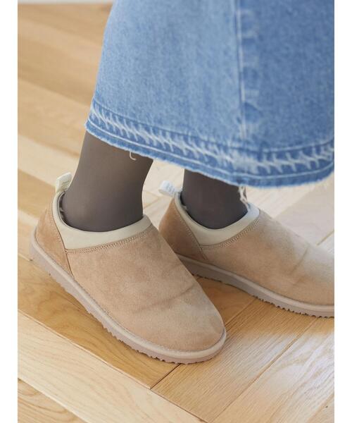 Green Parks(グリーンパークス)の「ショートムートン(ブーツ・レディース・ベージュ/ブラック・S/M/L)」の4枚目の写真