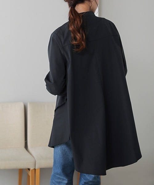 Bou Jeloud（ブージュルード）の「レイヤードシャツチュニック（シャツ/ブラウス・レディース・ブラック/オフホワイト/ライトカーキ・38）」の4枚目の写真