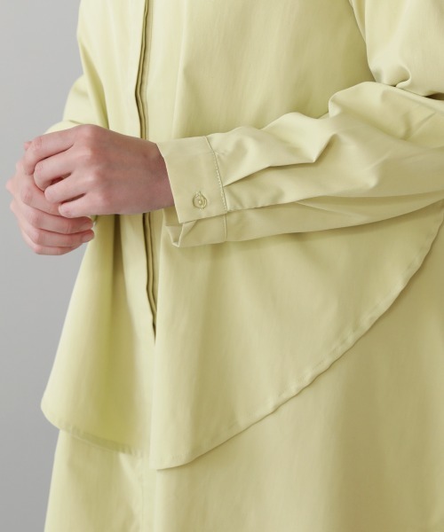 Bou Jeloud（ブージュルード）の「レイヤードシャツチュニック（シャツ/ブラウス・レディース・ブラック/オフホワイト/ライトカーキ・38）」の9枚目の写真