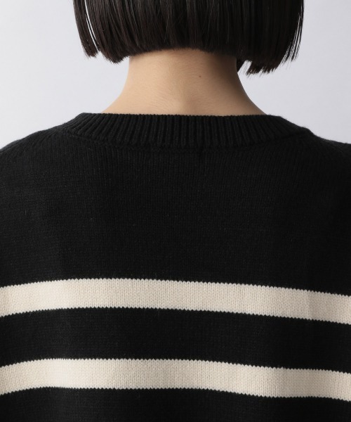 LOWRYS FARM（ローリーズファーム）の「ボーダーチュニックニットＬＳ　257066（ニット/セーター・レディース・オフホワイト/ブラック/オレンジ・FREE）」の14枚目の写真