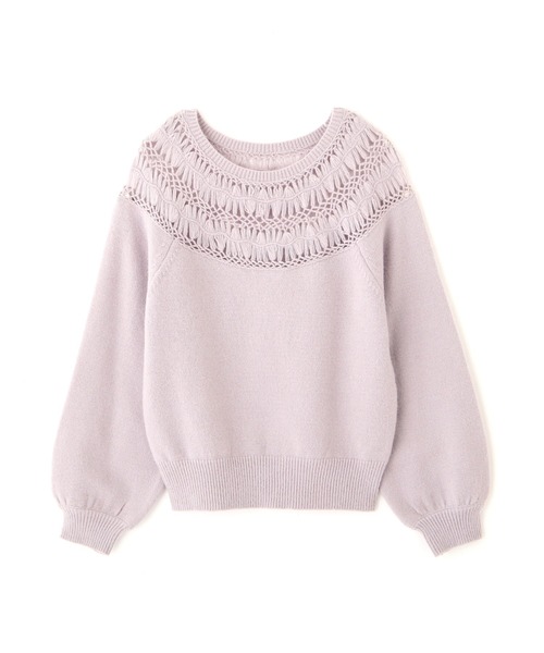 PROPORTION BODY DRESSING(プロポーションボディドレッシング)の「レーシーデザインニット / 1212170102(ニット/セーター・レディース・パープル/ホワイト系その他/ライトグリーン・FREE)」の12枚目の写真