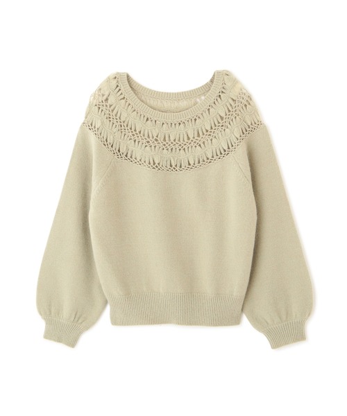 PROPORTION BODY DRESSING(プロポーションボディドレッシング)の「レーシーデザインニット / 1212170102(ニット/セーター・レディース・パープル/ホワイト系その他/ライトグリーン・FREE)」の7枚目の写真