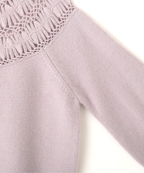 PROPORTION BODY DRESSING(プロポーションボディドレッシング)の「レーシーデザインニット / 1212170102(ニット/セーター・レディース・パープル/ホワイト系その他/ライトグリーン・FREE)」の9枚目の写真