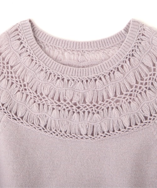 PROPORTION BODY DRESSING(プロポーションボディドレッシング)の「レーシーデザインニット / 1212170102(ニット/セーター・レディース・パープル/ホワイト系その他/ライトグリーン・FREE)」の11枚目の写真