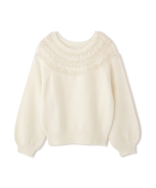 PROPORTION BODY DRESSING(プロポーションボディドレッシング)の「レーシーデザインニット / 1212170102(ニット/セーター・レディース・パープル/ホワイト系その他/ライトグリーン・FREE)」の5枚目の写真