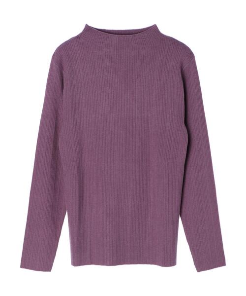 Green Parks(グリーンパークス)の「ランダムリブニットプルオーバー*(ニット/セーター・レディース・ブラック/パープル/ブルー/アイボリー・FREE)」の5枚目の写真