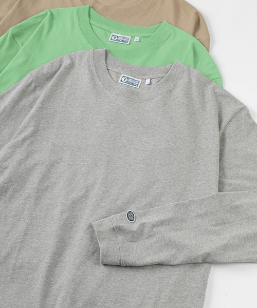 DISCUS（ディスカス）の「【DISCUS/ディスカス】USAコットン ビッグシルエット 長袖Tシャツ/ カットソー（Tシャツ/カットソー・メンズ・ホワイト/ブラック/ベージュ/グレー/ブルーグリーン・M/L/XL）」の4枚目の写真