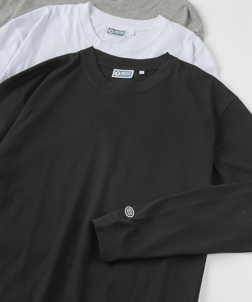 DISCUS（ディスカス）の「【DISCUS/ディスカス】USAコットン ビッグシルエット 長袖Tシャツ/ カットソー（Tシャツ/カットソー・メンズ・ホワイト/ブラック/ベージュ/グレー/ブルーグリーン・M/L/XL）」の3枚目の写真