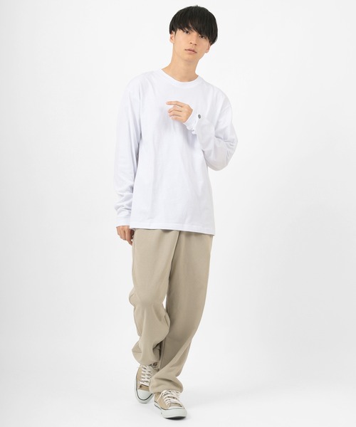 DISCUS（ディスカス）の「【DISCUS/ディスカス】USAコットン ビッグシルエット 長袖Tシャツ/ カットソー（Tシャツ/カットソー・メンズ・ホワイト/ブラック/ベージュ/グレー/ブルーグリーン・M/L/XL）」の21枚目の写真