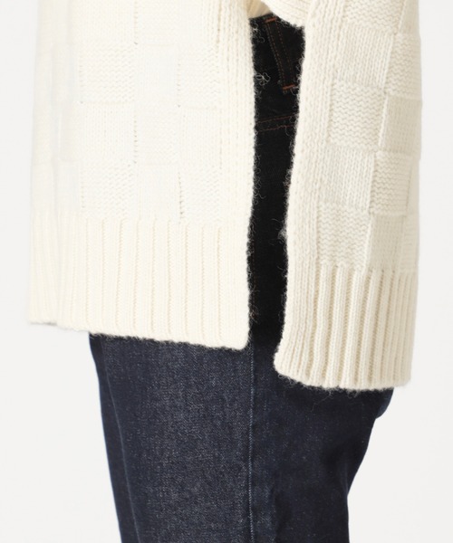 SLOBE citron.（スローブシトロン）の「SLOBE citron. ブロックチェック編みベスト◆（ベスト・レディース・ブラック/アイボリー・FREE）」の16枚目の写真