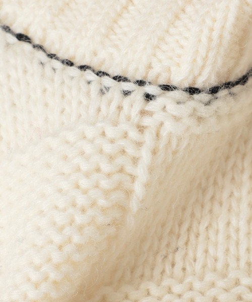 SLOBE citron.（スローブシトロン）の「SLOBE citron. ブロックチェック編みベスト◆（ベスト・レディース・ブラック/アイボリー・FREE）」の22枚目の写真