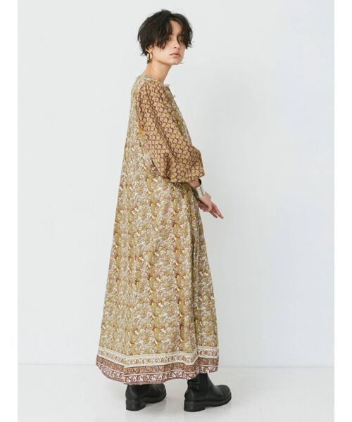 Ungrid（アングリッド）の「エスニックプリントラメワンピース（ワンピース・レディース・オフホワイト/グリーン系その他・FREE）」の5枚目の写真