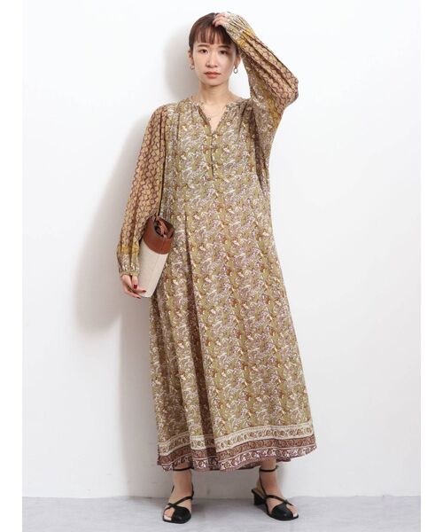 Ungrid（アングリッド）の「エスニックプリントラメワンピース（ワンピース・レディース・オフホワイト/グリーン系その他・FREE）」の14枚目の写真