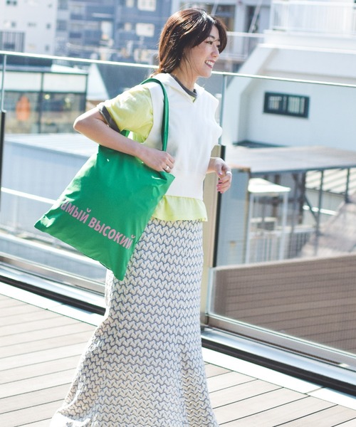 Ray BEAMS（レイビームス）の「Casselini × Ray BEAMS / 別注 LETTER トートバッグ（トートバッグ・レディース・オレンジ/グリーン/ラベンダー・ONE SIZE）」の19枚目の写真