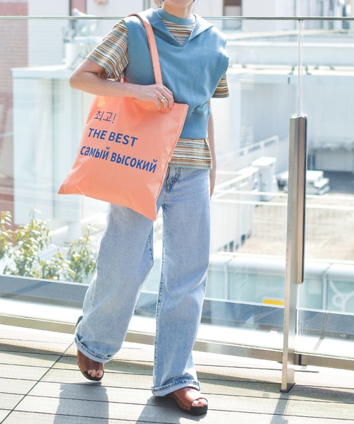 Ray BEAMS（レイビームス）の「Casselini × Ray BEAMS / 別注 LETTER トートバッグ（トートバッグ・レディース・オレンジ/グリーン/ラベンダー・ONE SIZE）」の21枚目の写真