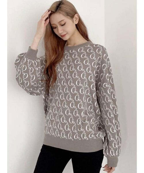 GYDA（ジェイダ）の「GYDA PATTERN ニットトップス（ニット/セーター・レディース・ブラック/ミント/ベージュ・FREE）」の16枚目の写真