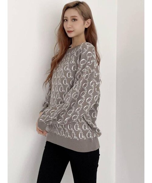 GYDA（ジェイダ）の「GYDA PATTERN ニットトップス（ニット/セーター・レディース・ブラック/ミント/ベージュ・FREE）」の15枚目の写真