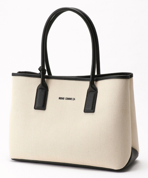MONO　COMME CA（モノコムサ）の「ポーチ付き　キャンバストートバッグ（トートバッグ・レディース・ライトグレー/ブラック/キナリ・FREE）」の13枚目の写真
