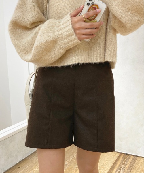 apres jour（アプレジュール）の「ショートパンツ【ZOZOTOWN限定アイテム】（その他パンツ・レディース・ブラック/ダークブラウン・X-LARGE/フリー）」の2枚目の写真