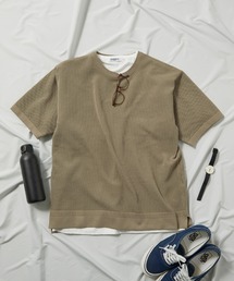 UNION STATION | ニットTシャツ＆ナチュラルストレッチTシャツ（2点セット）(ニット/セーター)