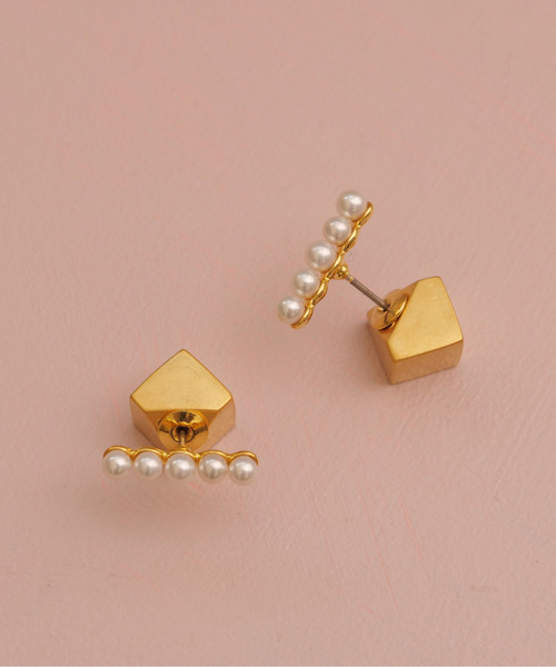 irolier(イロリエール)の「【IROLIER/イロリエール】サイコロキャッチ5パールピアス(ピアス(両耳用)・レディース・シルバー/ゴールド・FREE)」の16枚目の写真