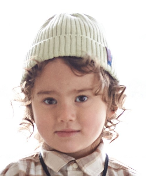 petit main(プティマイン)の「コットンビーニー(ニットキャップ/ビーニー・キッズ・ブラック/ライトグリーン/ライトピンク・52cm/54cm)」の14枚目の写真