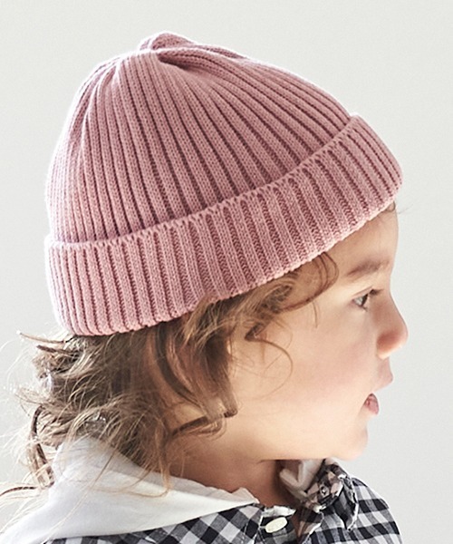 petit main(プティマイン)の「コットンビーニー(ニットキャップ/ビーニー・キッズ・ブラック/ライトグリーン/ライトピンク・52cm/54cm)」の12枚目の写真