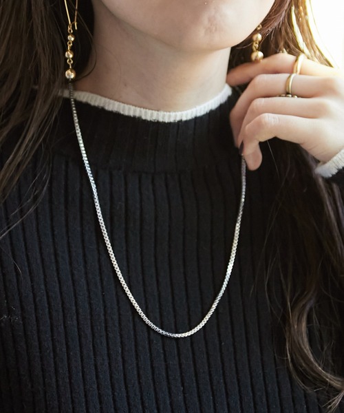 GOLDY（ゴールディ）の「【GOLDY】ボックスチェーンロングネックレス（ネックレス・レディース・ゴールド/シルバー・FREE）」の2枚目の写真