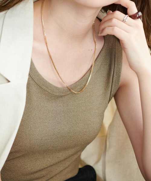 GOLDY（ゴールディ）の「【GOLDY】ボックスチェーンロングネックレス（ネックレス・レディース・ゴールド/シルバー・FREE）」の8枚目の写真