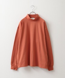 【NanoTec】ビッグシルエットヘビーウェイトモックネックロング長袖Tシャツ 防臭/消臭/抗菌