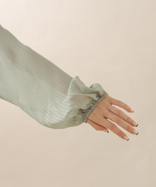mline（エムライン）の「[mline] シアーストライプティアードワンピース（ワンピース・レディース・オフホワイト/グリーン/ブラック・FREE）」の17枚目の写真