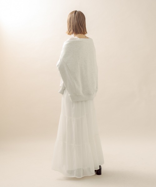 mline（エムライン）の「[mline] シアーストライプティアードワンピース（ワンピース・レディース・オフホワイト/グリーン/ブラック・FREE）」の11枚目の写真