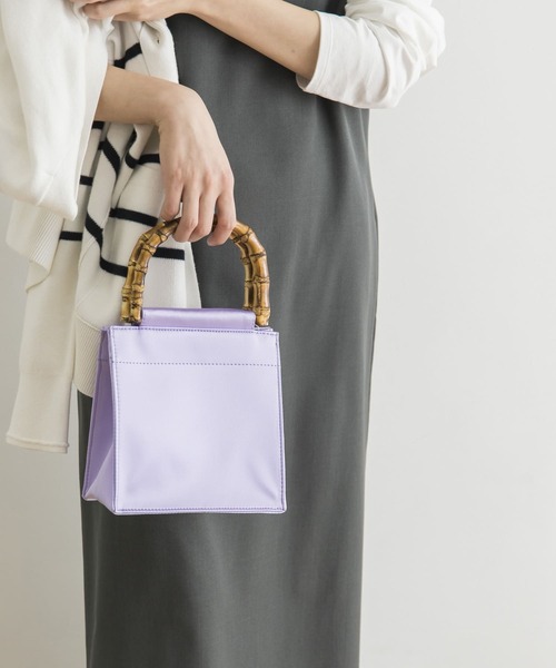 hai(ハイ)の「Hai Bamboo Bag(ハンドバッグ・レディース・パープル・-)」の2枚目の写真