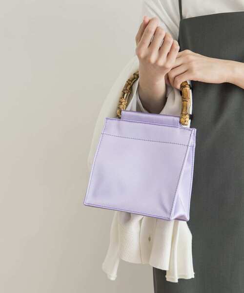 hai(ハイ)の「Hai Bamboo Bag(ハンドバッグ・レディース・パープル・-)」の3枚目の写真