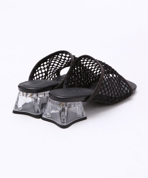 JEANASIS（ジーナシス）の「メッシュクリアヒールサンダル/276332（サンダル・レディース・ホワイト/ブラック・M/L）」の5枚目の写真