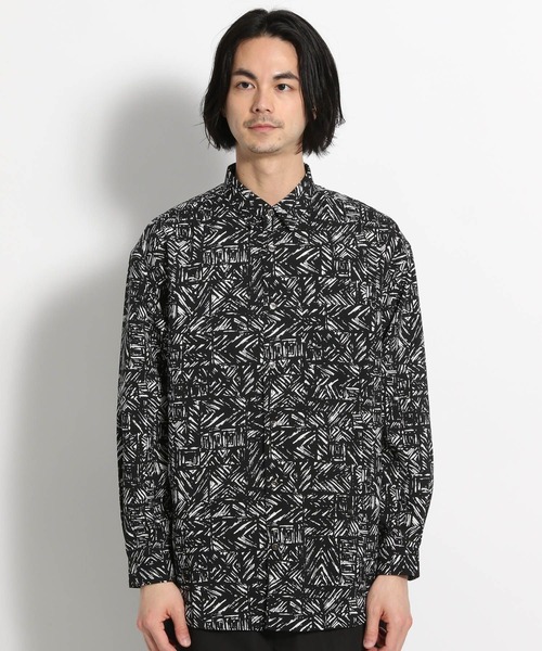 niko and...（ニコアンド）の「[速乾・イージーケア]バティック幾何学柄シャツ（シャツ/ブラウス・メンズ・ブラック/ブラウン/スモーク/ネイビー・SMALL/MEDIUM/LARGE）」の19枚目の写真