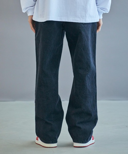 WEGO（ウィゴー）の「WEGO/デニムワイドパンツ（デニムパンツ・メンズ・ブラック/インディゴブルー/ライトインディゴブルー/ホワイト・SMALL/MEDIUM/LARGE）」の8枚目の写真