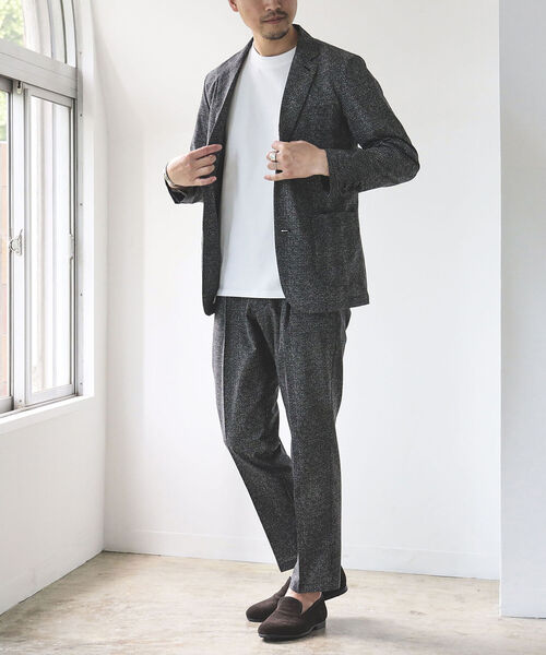 BEAMS LIGHTS（ビームスライツ）の「BEAMS LIGHTS / COOL DOTS(R) 1プリーツ テーパード パンツ（その他パンツ・メンズ・ブラック/ネイビー/グレー・SMALL/MEDIUM/LARGE/X-LARGE）」の4枚目の写真