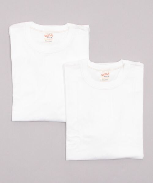 WHITESVILLE(ホワイツビル)の「WHITESVILLE / 2-PACK T-SHIRT 2パック Tシャツ(Tシャツ/カットソー・メンズ・グレー/オフホワイト・MEDIUM/X-LARGE/LARGE)」の2枚目の写真