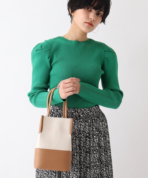 OPAQUE.CLIP(オペークドットクリップ)の「◆キャンバスコンビスクエアバッグ【2WAY】(トートバッグ・レディース・ブラック/キャメル・00)」の2枚目の写真