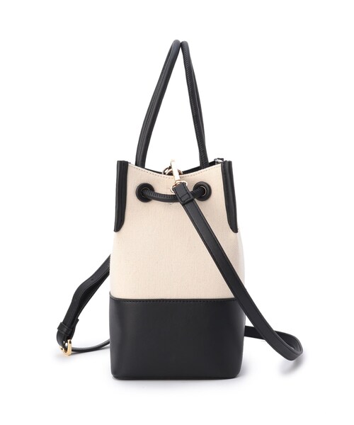 OPAQUE.CLIP(オペークドットクリップ)の「◆キャンバスコンビスクエアバッグ【2WAY】(トートバッグ・レディース・ブラック/キャメル・00)」の9枚目の写真