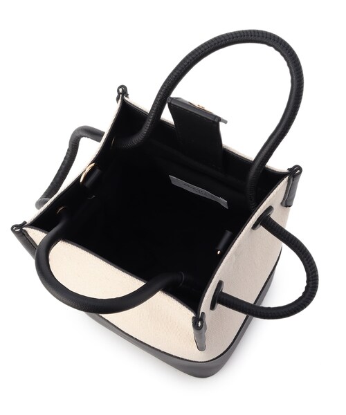 OPAQUE.CLIP(オペークドットクリップ)の「◆キャンバスコンビスクエアバッグ【2WAY】(トートバッグ・レディース・ブラック/キャメル・00)」の11枚目の写真