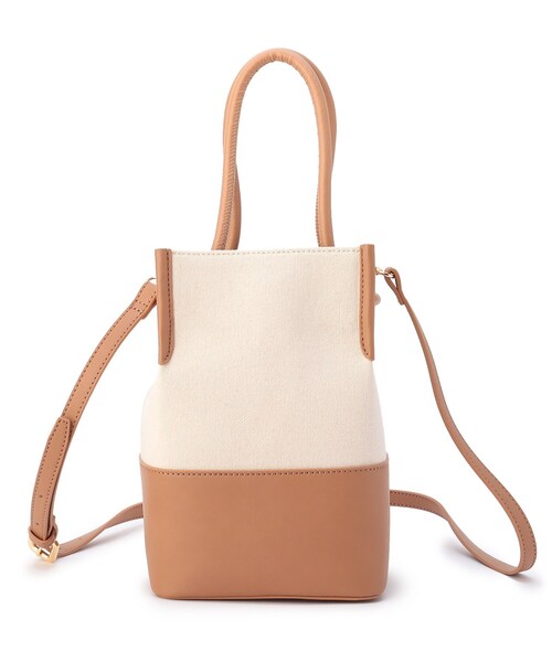 OPAQUE.CLIP(オペークドットクリップ)の「◆キャンバスコンビスクエアバッグ【2WAY】(トートバッグ・レディース・ブラック/キャメル・00)」の14枚目の写真