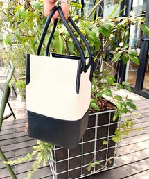 OPAQUE.CLIP | キャンバスコンビスクエアバッグ【2WAY】(トートバッグ)