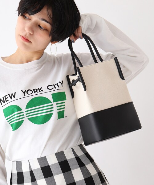 OPAQUE.CLIP(オペークドットクリップ)の「◆キャンバスコンビスクエアバッグ【2WAY】(トートバッグ・レディース・ブラック/キャメル・00)」の18枚目の写真