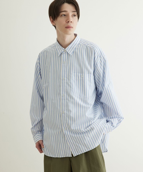 JUNRED(ジュンレッド)の「【ViS×JUNRed共通素材企画】スリットデザインビッグシャツ(シャツ/ブラウス・メンズ・ピンク/ブルー・S/M/L)」の2枚目の写真